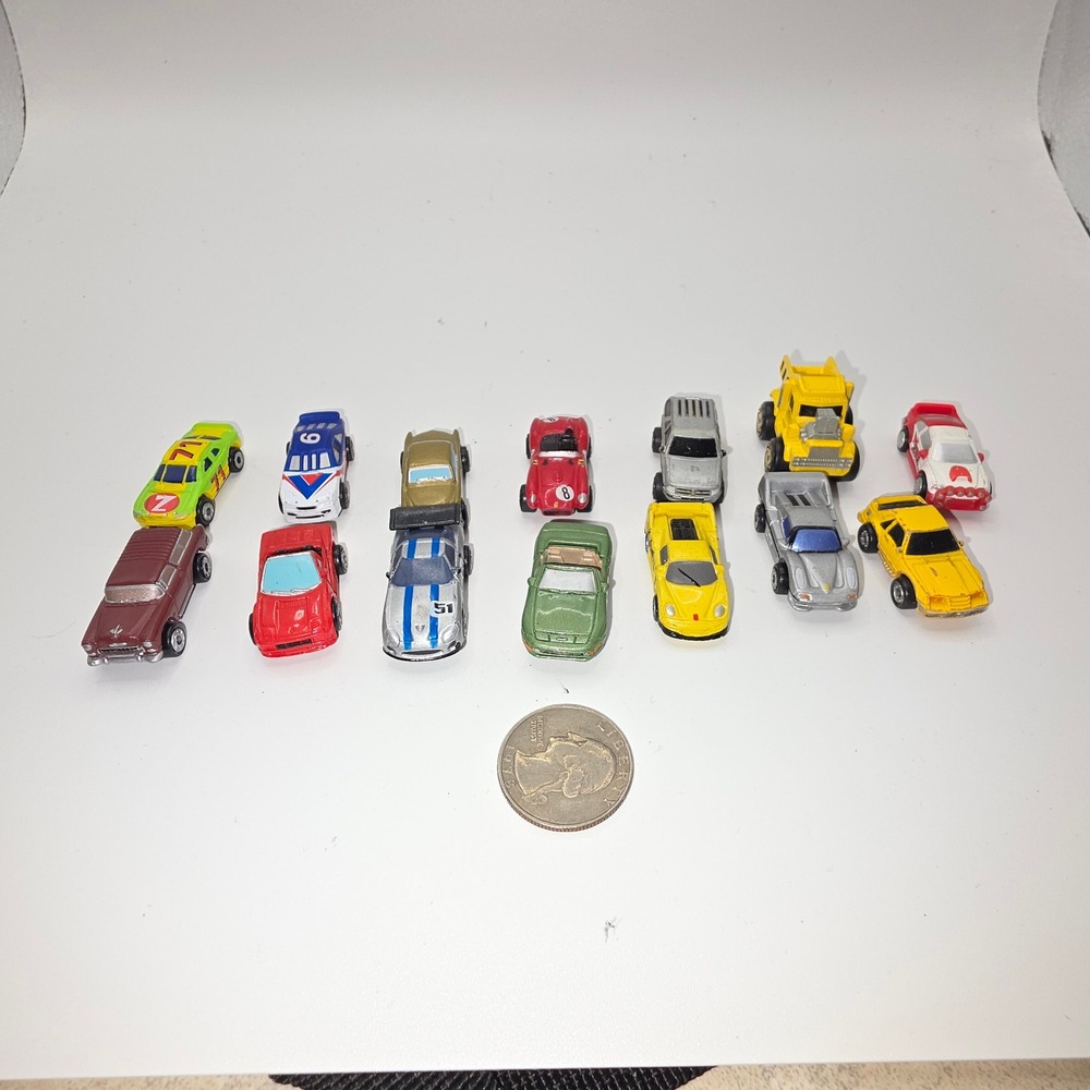 Vintage Micro Machines Toy Car Lot Assorted Ferrari Porsche Dump Truck Bel Aire